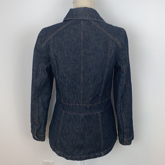Nine West Gold Quilt Lined Denim Jean Jacket - Picture 6 of 13